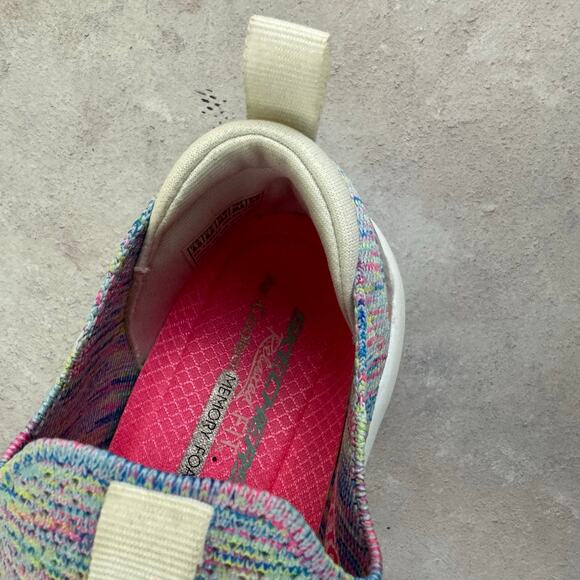 Skechers D'Lux Walker Rainbow Walking Shoes Slip On 149367 Womens Size 8.5 - Picture 11 of 12